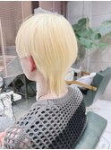 【days hair】ブロンド金髪/韓国マッシュウルフカットショート