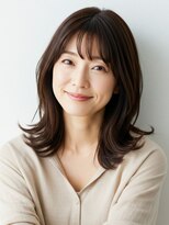 ノア 北浦和店(Noa)&nbsp;大人女性に似合う外ハネミディアム/ナチュラルスタイル