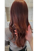 エヌアンドエー 春日部東口店(hair shop N&A)&nbsp;ほんのり暖色×たっぷり透明感　オレンジブラウンロング