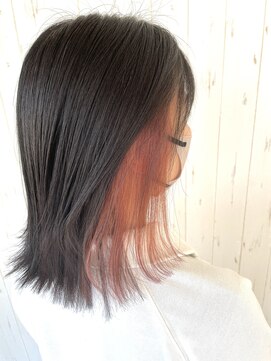 ニューヨークニューヨークマザーズ(NYNY Mothers) イヤリングカラー/切りっぱなしボブ/ピンクレッド