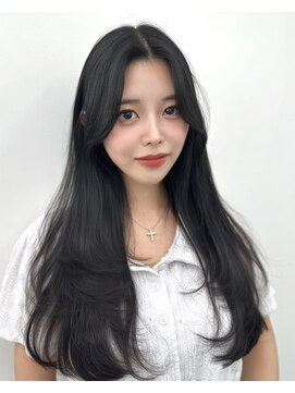 アマトウキョウ アユンチェ(AMA TOKYO×AYUNCHE) 前髪顔まわり韓国ヘアレイヤーカットサイドバンク2wayバンク韓国