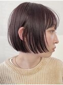 前上がりボブパープルカラー