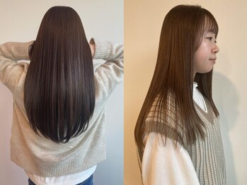 トップヘアーヒルズ 安城(TOP HAIR HILLS)の写真/毎朝のセットが楽に！あなたの髪質に合わせたオーダーメイドの縮毛矯正で、理想のスタイルを実現します◎