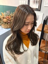 チル 福井駅前店(Chill)&nbsp;福井オリーブベージュ韓国くびれヘアレイヤーカット顔まわり艶髪