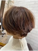 デザインカラー／レイヤーカット/ウエットヘア/オリーブベージュ