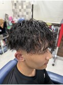 ツイストスパイラルパーマ＆フェードスタイル
