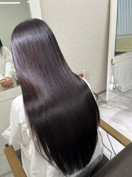 シルクストレート×超高濃度水素カラー