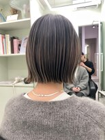 ローヴ 梅田(L'aube) 切りっぱなし 大人ボブ ハイライト ケアブリーチ ボブ