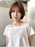 ミニボブ/小顔ショート/顔周りレイヤー/小顔ヘア/似合わせカット
