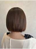 ブリーチなしカラー◎スッキリボブ×ハニーベージュ