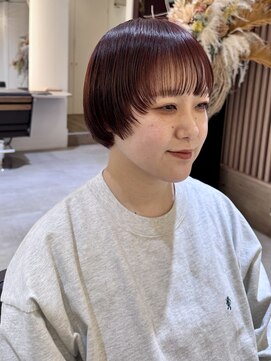 ミモザ(MIMOSA) オレンジベージュ　×   マッシュショート