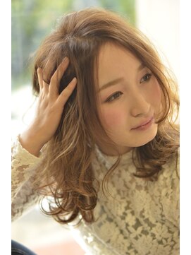 アドラーブル はなみずき店(adorable) 【adorable】ヌーディベージュ×エアリーほつれウエーブ