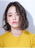ふわボブ_外ハネボブアッシュブラウンネオウルフ_77071
