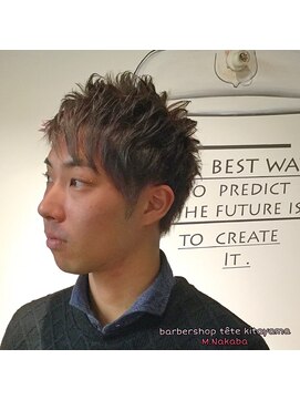 バーバーショップ テト キタヤマ(barber shop tete kitayama) アッシュカラー★ショートスタイル【barbershop tete kitayama】