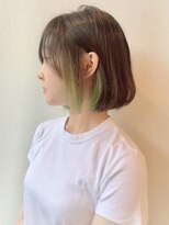 モリオフロムロンドン 原宿本店(morio from London) 【morio原宿】インナーカラー切りっぱなしボブ