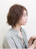 大人可愛い20代30代40代ラフ感ショートボブ♯耳掛けレイヤーボブ