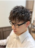 ツーブロック／パーマ<理容室>[メンズ/シェービング/床屋/上野]