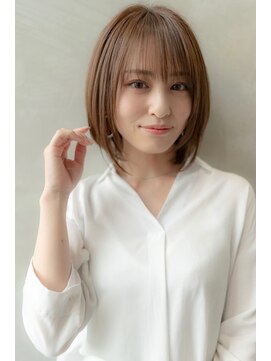 エースハバナ 渋谷(1 HAVANA) 小顔ヘア/ヌーディーカラー/ふんわりミディアム/大人ボブ