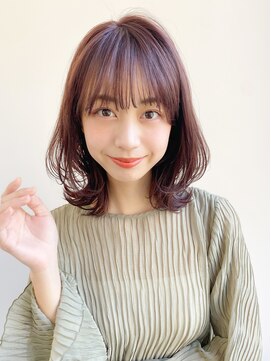 トゥーナ 表参道(tona) 小顔カット・外ハネボブ・くびれヘア・ペールベージュ