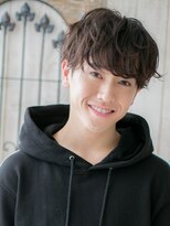 モッズヘアメン 札幌月寒店(mod's hair men)&nbsp;マットブラウンゆるふわエアリーツーブロックマッシュm札幌月寒