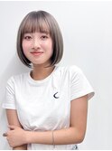 【長谷川】シルバーベージュボブ