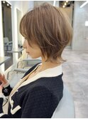 ウルフミルクティ　ウルフカット　ショートウルフ　ウルフ