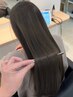 【さらに美しい艶髪へ◎】髪質改善cureカラー+カット＋2STEPトリ-トメント 