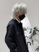 ジーナ 天神(Zina)&nbsp;ホワイトカラーマッシュウルフ 【メンズサロンZina 天神】