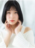 伸ばしかけ黒髪切りっぱなしツヤ髪小顔ボブq小山20代30代40代