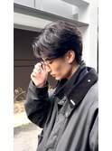 フェザーショート/センターパート/ニュアンスパーマ