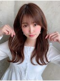 後れ毛が可愛い顔周りレイヤー/ナチュラルアッシュ/顔周り