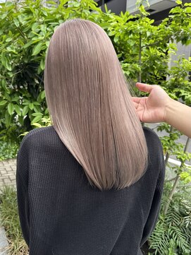 ヌエン 渋谷(NU/EN) 夏におすすめのミルクティーベージュの透明感カラーで可愛いく