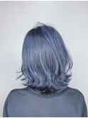 ダブルカラーブルージュカラー透明感ロング