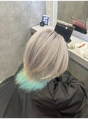 シルバーと水色インナー
