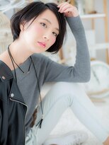 モッズヘア 上尾西口店(mod's hair)&nbsp;*mod's上尾*アシンメトリーで格上げ*黒髪大人ボブ*a