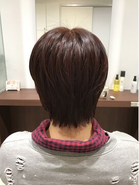 リプルヘアー ウエスト(ripple hair west) レッドブラウン×ショートスタイル