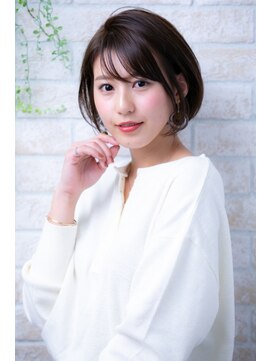 ヘアーアートシフォン 池袋西口店(Hair art chiffon) 3Ｄカラーオリーブアッシュ似合わせカット黒髪エッジショート