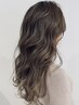 ハイライト(ケアブリーチ)＋全体カラー＋４stepトリートメント￥19000