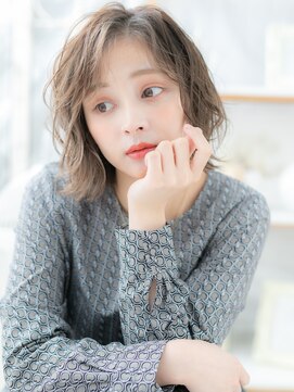 モッズヘア 越谷(mod's hair) 外国人風シアカラーアシンメトリー大人ボブa越谷20代30代40代