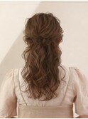 【AUBE HAIR】サイド編み込みハーフアップ