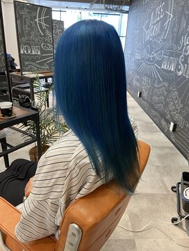 アイリー 名古屋(A/LEE) ブリーチカラー×オーシャンブルー