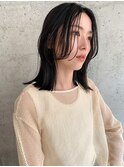 切りっぱなしくびれロブ / フェイスレイヤーバング