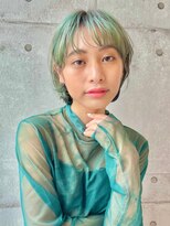 マックス フォー ヘアー(MAX FOR HAIR)&nbsp;綺麗な丸みボブ×ハイトーンペールグリーンカラー◎