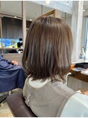 ボブ×アッシュブラウン