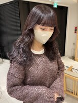 ヘアサロン ガリカ 表参道(hair salon Gallica)&nbsp;大人ゆるふわラベンダーココアブリーチなしダブルカラー