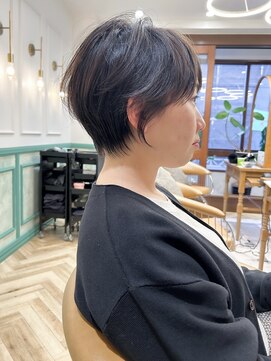 ロンドジェネルーズ 柏(Lond generous) 【斉藤】黒髪×グレーベージュ×ショート【白髪染め可】【柏】