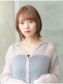 大人かわいいボブシースルーバング小顔似合わせカットイメチェン