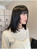 レイヤーカット/フェイスレイヤー/ぱっつん前髪