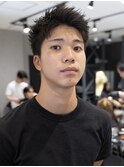 MEN’S HAIRスパイキーショートブルーブラック