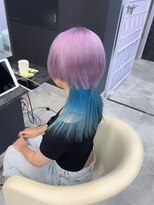 ホワイト 梅田(white)&nbsp;【インナーカラー】lavender×pail blue